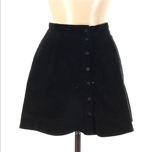 Brandy Melville Black Corduroy Skirt